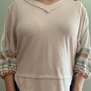 Pink Free People sweater